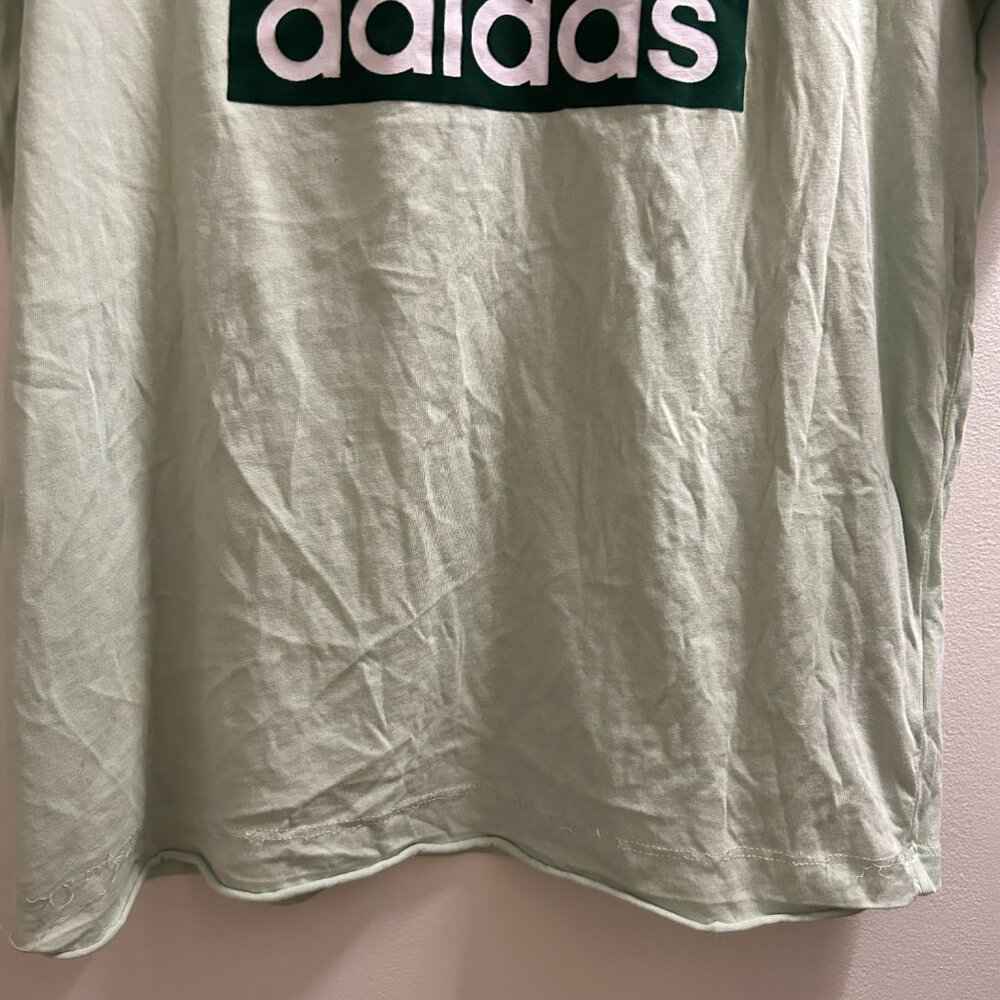 Adidas Originals Kids Size XL 15-16Y Green trefoil short sleeve tee T-shirt - Picture 10 of 15